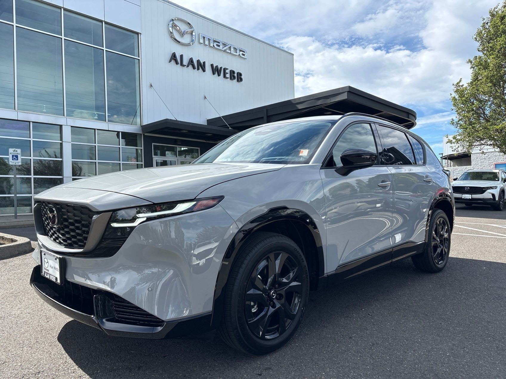 2026 Mazda Mazda CX-5 2.5 S Premium Plus AWD in Aero Gray Metallic — front three-quarter view